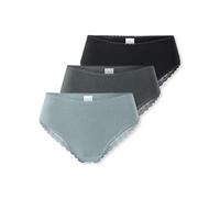 Schiesser Damen 3 PACK Brazilian Slip mit Spitze - Modern Multipacks | Unterhose mit Spitze - Spitzenunterwäsche