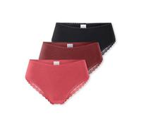 Schiesser Damen 3 PACK Brazilian Slip Unterwäsche mit Spitze - Modern Multipacks