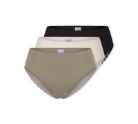 Schiesser Damen 3 Pack Brazilian Slip Unterwäsche mit Spitze - Modern Multipacks