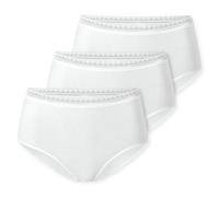 SCHIESSER Damen Midi-Slips, 3er Pack - 3Pack Midi, Stretch Cotton, uni Weiß M