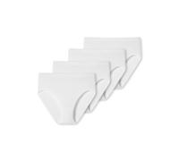 Schiesser Damen 4PACK Hüftslip Unterwäsche, weiß, 48