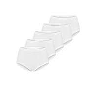 Schiesser Damen 5er Pack Taillenslip - Unterhose - hohe Taille - hoch geschnitten - Multipack - Feinripp - weiche Baumwolle - Original