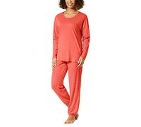 Schiesser Damen Anzug Lang 161098 Pyjamaset, apricot, 42