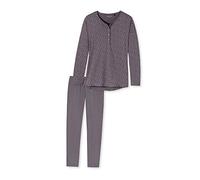 Schiesser Damen Anzug lang Zweiteiliger Schlafanzug, per Pack Grau (grau 200), 46 (Herstellergröße: 046)
