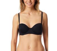 Schiesser Bandeau-BH Single Jersey Unique Micro – abnehmbare Träger, gleitende Cups – Schwarz 80C