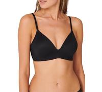 Schiesser Damen-BH Invisible Soft – ohne Bügel, gepaddete Mikrofaser-Cups, Schwarz 80C