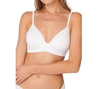 Schiesser BH Invisible Soft – gepaddet, ohne Bügel, Mikrofaser, wattierte Cups, Weiß 80A