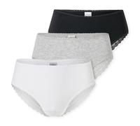 Schiesser Damen 3 PACK Brazilian Slip Unterwäsche mit Spitze - Modern Multipacks