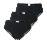 Schiesser Damen 3 PACK Brazilian Slip Unterwäsche mit Spitze - Modern Multipacks
