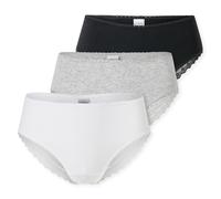 Schiesser Damen Brazilian-Slips Modern Multipacks – 3er-Pack mit Spitze, mehrfarbig Größe 42