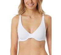 Bügel-BH SCHIESSER "Unique Micro", Damen, Gr. 85, Cup B, weiß (100, weiß), Obermaterial: 70% Polyamid, 30% Elasthan, unifarben, körpernah, BHs Bügel-BH, mit geformten Cups (33794923-85) 100, weiß