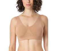 Schiesser Damen-Bustier Classic Seamless 181105-411 – nahtlos, herausnehmbare Pads – Maple – S