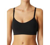 Schiesser Bustier Unique Cotton – mit herausnehmbaren Pads, ohne Bügel, schwarz Größe 36
