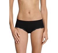 Schiesser Damen Hipster Mit Spitze - Pure Cotton Bikinislip, Schwarz_157413, 40 EU
