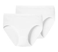 SCHIESSER Damen Hüftslip 2er Pack - Original Feinripp, Classic, Midi Slip, Weiß L Weiß