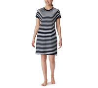 Schiesser Nachthemd Casual Essentials Damen 100% Baumwolle Kurzarm Nachtblau Größe 50