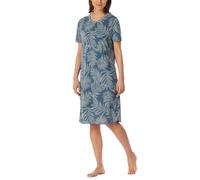 Schiesser Damen Kurzarm Baumwolle Modal Sleepshirt Bigshirt-Nightwear Nachthemd, atlantikblau_181260, 40