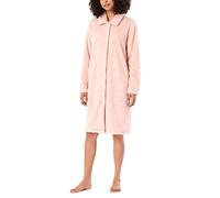 Schiesser Damen kuschelig und warm mit Knöpfen-Teddy Fleece Bademantel, rosé_178417, M
