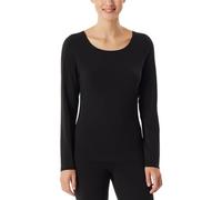 Langarmshirt SCHIESSER "Invisible Soft Warming", Damen, Gr. 40, schwarz, Obermaterial: 60% Polyacryl, 30% Modal, 10% Elasthan, casual, figurbetont hüftbedeckend, Rundhals, Langarm, Shirts, flache Näht