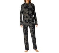 Pyjama Interlock Ginkgo schwarz bedruckt - Modern Nightwear 46