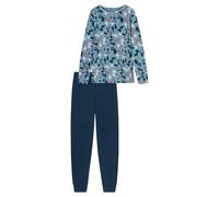 Schiesser Damen Langer Schlafanzug Pyjama mit Bündchen - 182019, Größe Damen:40, Farbe:Mehrfarbig 2
