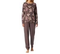 Schiesser Damen Langer Schlafanzug Pyjama mit Bündchen - 182019, Größe Damen:52, Farbe:Mauve