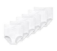 SCHIESSER Damen Maxi-Slips, 6er Pack - "Cotton Essentials", Maxi Pants, Baumwolle M Weiß