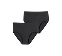 Schiesser Damen Maxislip 2-Pack Invisible Soft - schwarz - Größe 44