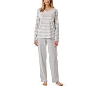 Schiesser Damen Casual Essentials Pyjamaset, Silbergrau-Mel._181756, 36 EU