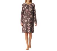 Nachthemd langarm Blumen mauve bedruckt - Comfort Nightwear 38