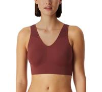 Schiesser Bustier Damen Invisible Soft nahtlos mit herausnehmbaren Pads Bordeaux 38