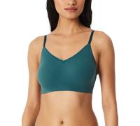 Bustier SCHIESSER "Invisible Soft Lace", Damen, Gr. 36, N-Gr, 700, grün, Single Jersey, Obermaterial: 75% Polyamid, 25% Elasthan, BHs Bustier, herausnehmbare Pads, V-Ausschnitt, Spitze vorn, Lasercut-