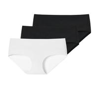 SCHIESSER Damen Panty, 3er Pack - Invisible Cotton, Nahtlos, Vorteilspack Schwarz/Schwarz/Weiß M