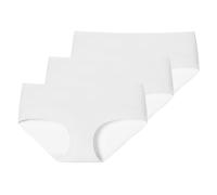 SCHIESSER Damen Panty, 3er Pack - Invisible Cotton, Nahtlos, Vorteilspack Weiß/Weiß/Weiß S
