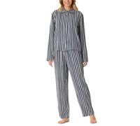 Schiesser Damen Pyjama Lange Hose langärmlig-Selected Premium Pyjamaset, Graphit_182570, 48