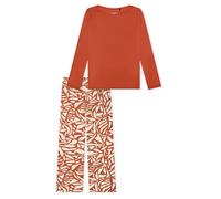 Schiesser Damen Schlafanzug Selected Premium Modal Jersey lang Terracotta Größe 42