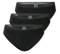 Schiesser Damen 3 Pack Rio Spitze-Modern Multipacks Slip, schwarz_182908, 40 (3er Pack)