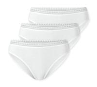 Schiesser Damen 3 Pack Rio Spitze-Modern Multipacks Slip, Weiss_182908, 46 (3er Pack)
