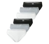 SCHIESSER Damen Rio-Slips, 6er Pack - 6Pack Rio Slip, Stretch Cotton, uni Schwarz/Grau/Weiß XL