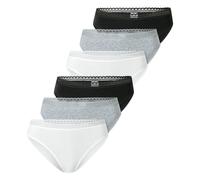 SCHIESSER Damen Rio-Slips, 6er Pack - 6Pack Rio Slip, Stretch Cotton, uni Schwarz/Grau/Weiß XL