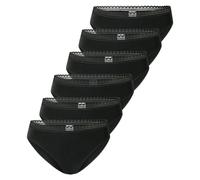 SCHIESSER Damen Rio-Slips, 6er Pack - 6Pack Rio Slip, Stretch Cotton, uni Schwarz M