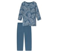 Schiesser Damen Schlafanzug 3/4-lang - Bio-Baumwolle, Palmenprint, Comfort Nightwear, 181236-904
