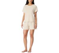 Schiesser Damen Schlafanzug kurz Feinripp Jacquard - Casual Feel