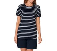 Schiesser Damen Schlafanzug Kurz Pyjamaset, Blau (Nachtblau), 52