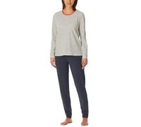 Schiesser Damen Schlafanzug lang mit Bündchen Langarm - Casual Essentials
