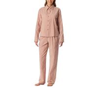Pyjama lang Webware Streifen terracotta - Selected Premium 36