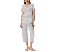 Schiesser Damen Schlafanzug Set Kurzarm 3/4 Lange Hose weiche Baumwolle | Nachtwäsche - Nightwear - Pyjama Set