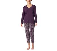 Schiesser Damen Schlafanzug Set lang 7/8 Modal-Selected Premium Pyjamaset, Pflaume_181890, 46