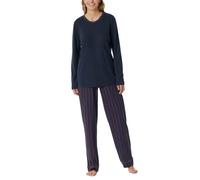 Schiesser Damen Schlafanzug Set lang Baumwolle Modal - Nightwear, Multicolor 5_181237, 48