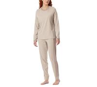 Schiesser Damen Schlafanzug Set lang weiche Baumwolle-Nightwear Pyjamaset, Natur_181242, 38